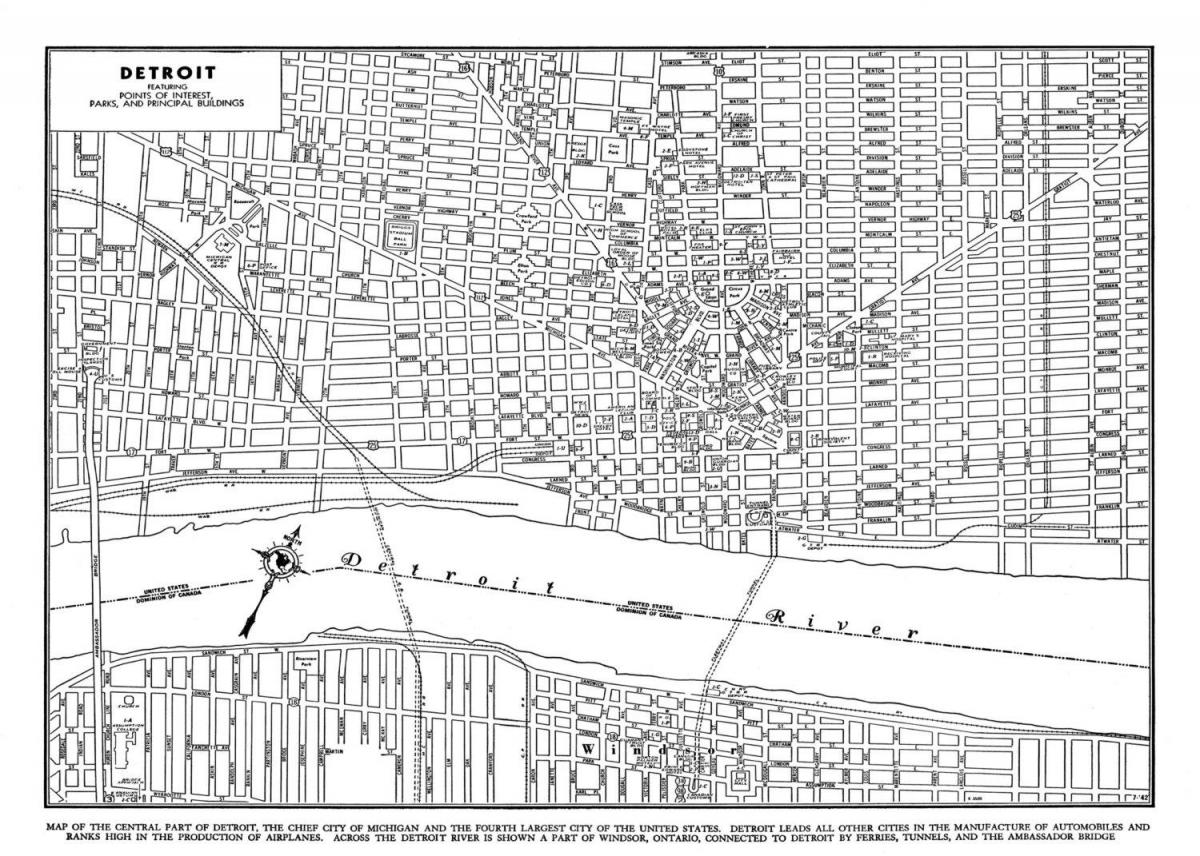 डेट्रायट के शहर के नक्शे