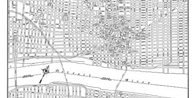 डेट्रायट शहर की सड़क के नक्शे